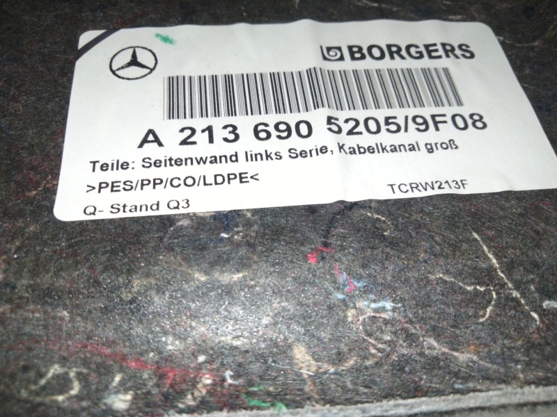 Recambio de panel revestimiento para mercedes-benz clase e (w213) 2.0 e 220 d (213.004) referencia OEM IAM   