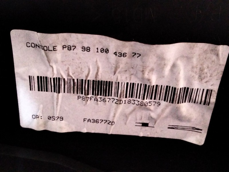 Recambio de reposabrazos para citroën ds 7 ds 7 crossback buehdi referencia OEM IAM 9810043677  