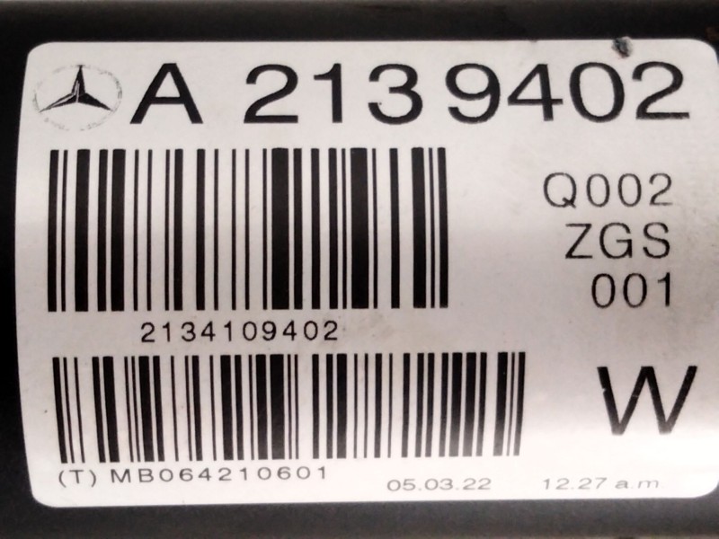 Recambio de transmision central para mercedes-benz clase e (w213) 2.0 e 220 d (213.004) referencia OEM IAM   
