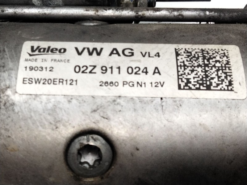 Recambio de motor arranque para volkswagen golf vi (5k1) 1.6 tdi referencia OEM IAM 02Z911024A  
