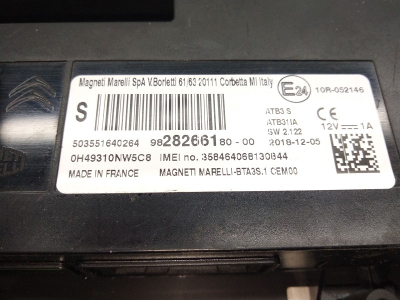 Recambio de modulo electronico para citroën ds 7 ds 7 crossback buehdi referencia OEM IAM 9828266180  