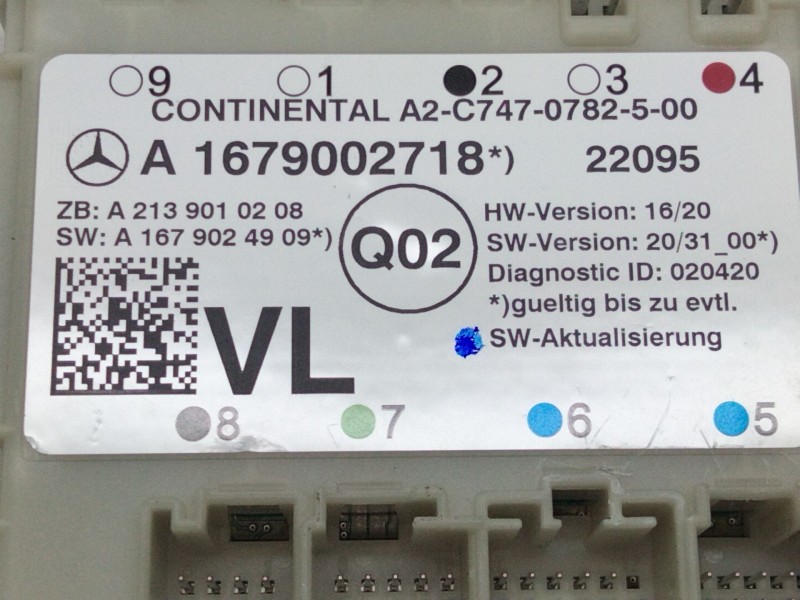 Recambio de modulo control puerta para mercedes-benz clase e (w213) 2.0 e 220 d (213.004) referencia OEM IAM A1679002718  