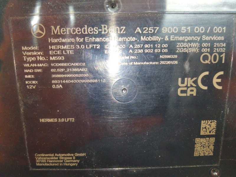 Recambio de unidad de control para mercedes-benz clase e (w213) 2.0 e 220 d (213.004) referencia OEM IAM A2579005100  