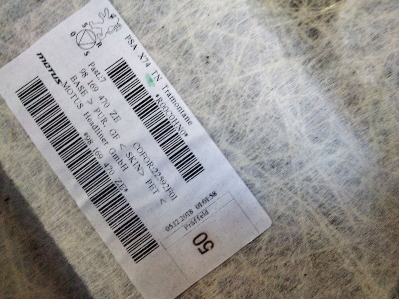 Recambio de techo interior para citroën ds 7 ds 7 crossback buehdi referencia OEM IAM 98169470ZE  