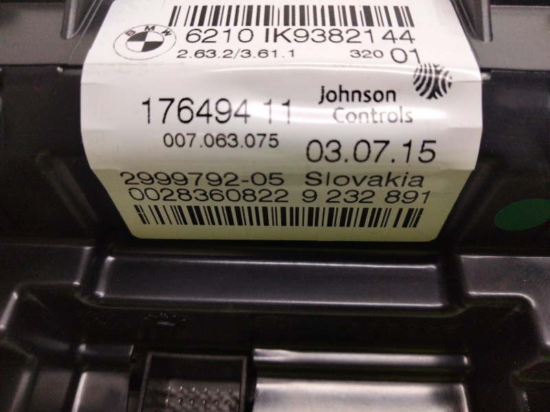 Recambio de cuadro instrumentos para bmw serie 1 lim. (f20/f21) referencia OEM IAM 9232891  