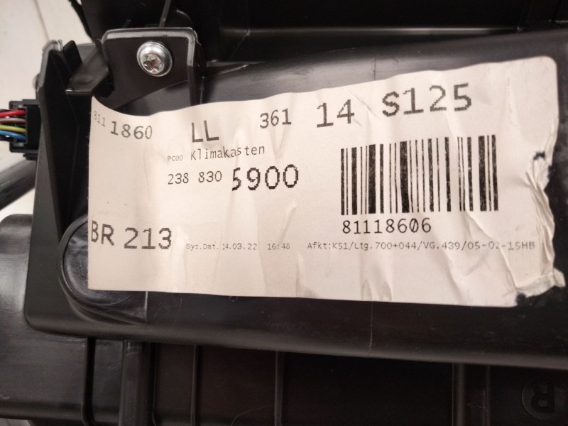 Recambio de calefaccion entera normal para mercedes-benz clase e (w213) 2.0 e 220 d (213.004) referencia OEM IAM 36114S125  