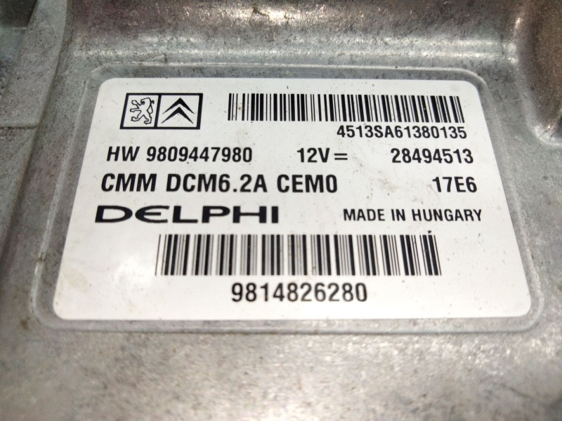 Recambio de centralita motor uce para peugeot 508 i (8d_) 2.0 bluehdi 180 referencia OEM IAM   