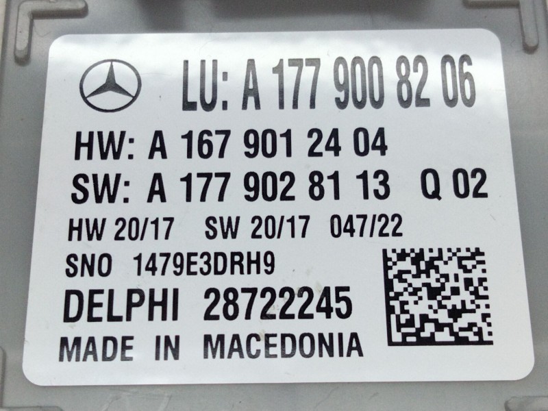 Recambio de unidad de control para mercedes-benz clase e (w213) 2.0 e 220 d (213.004) referencia OEM IAM A1779008206  