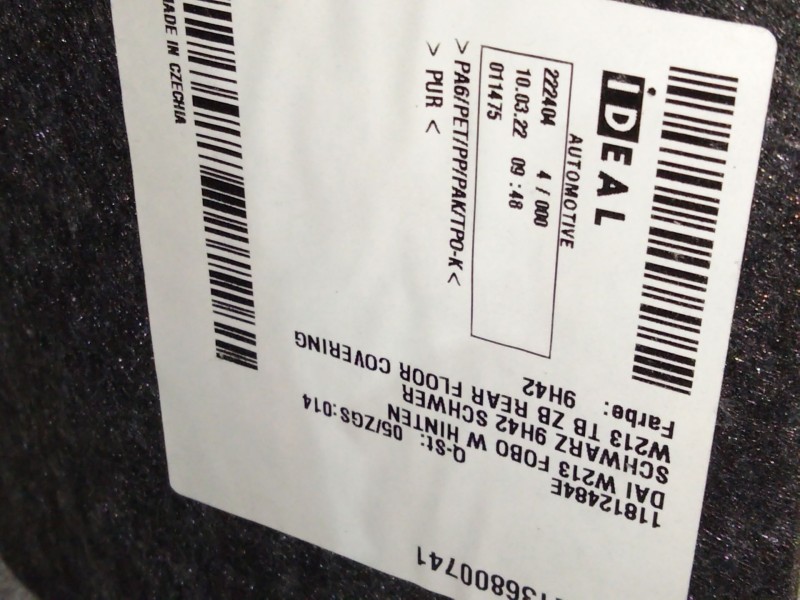 Recambio de alfombra para mercedes-benz clase e (w213) 2.0 e 220 d (213.004) referencia OEM IAM   