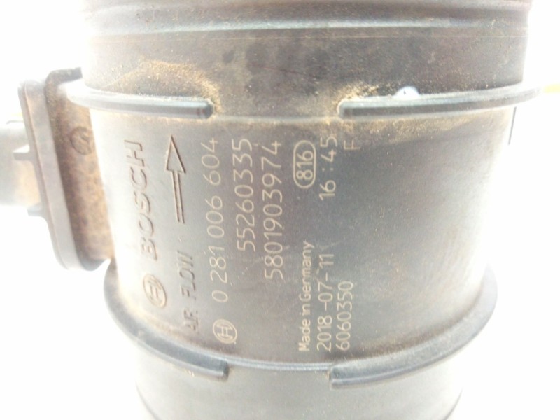 Recambio de caudalimetro para iveco daily vi furgón 33s16, 35s16, 35c16, 40c16, 50c16 referencia OEM IAM 55260335 0281006604 