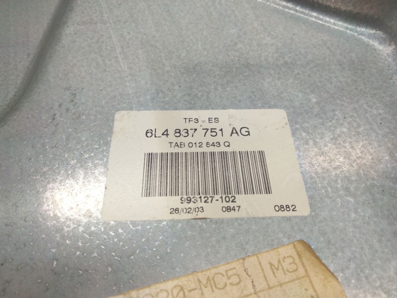 Recambio de elevalunas delantero izquierdo para seat cordoba (6l2) 1.4 16v referencia OEM IAM 6L4837751AG  