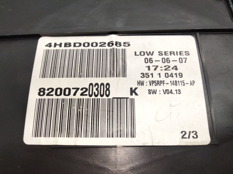 Recambio de cuadro instrumentos para renault megane ii sedán (lm0/1_) 1.9 dci referencia OEM IAM 8200720308  