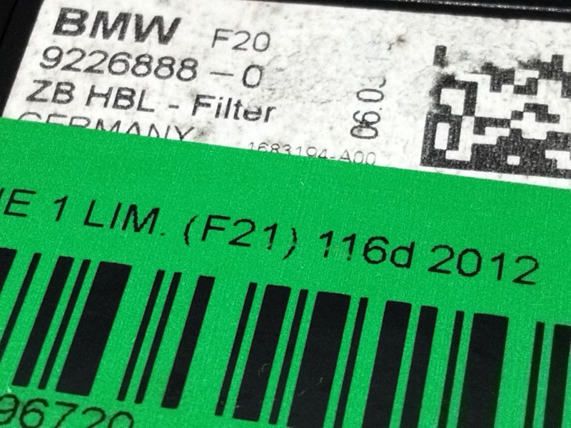 Recambio de antena para bmw serie 1 lim. (f21) 116d referencia OEM IAM 9226888  