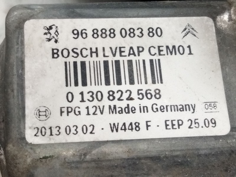 Recambio de elevalunas trasero derecho para peugeot 508 active referencia OEM IAM 9686441280  