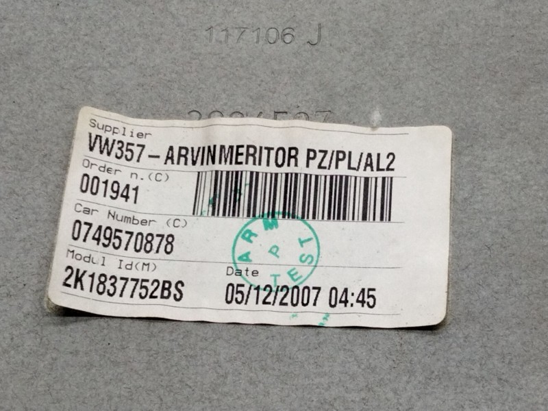 Recambio de elevalunas delantero derecho para volkswagen caddy iii furgoneta/monovolumen (2ka, 2kh, 2ca, 2ch) 1.9 tdi referencia
