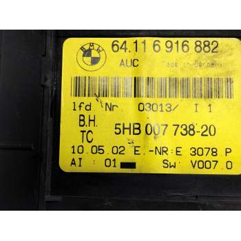 Recambio de mando climatizador para bmw serie 3 berlina (e46) 320d referencia OEM IAM 6916822  