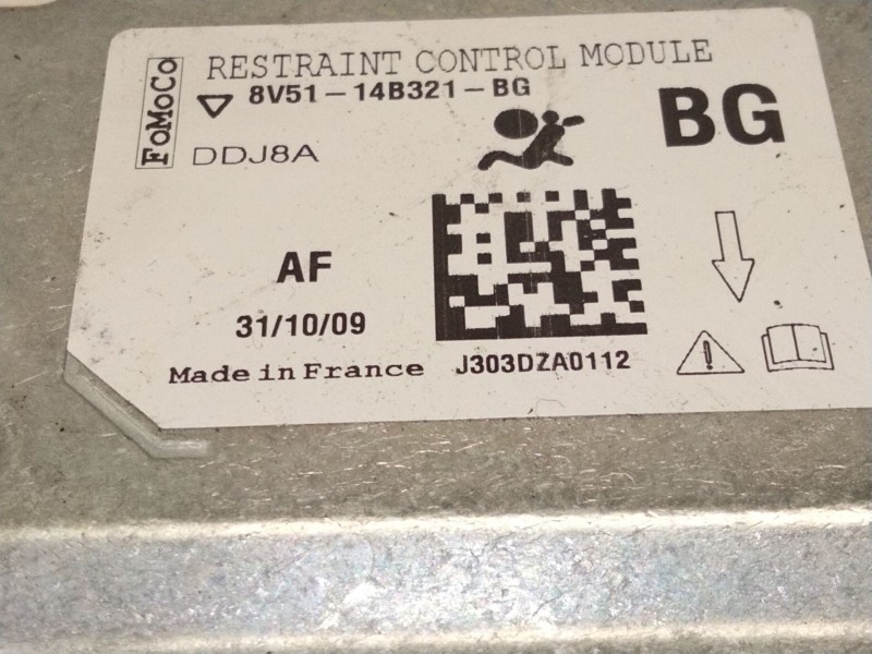 Recambio de centralita airbag para ford fiesta vi (cb1, ccn) 1.4 tdci referencia OEM IAM 8V5114B321BG  