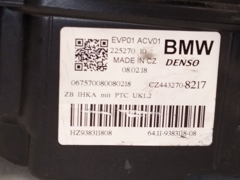 Recambio de calefaccion entera normal para bmw 2 gran tourer (f46) 218 d referencia OEM IAM 938118  