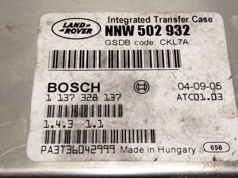 Recambio de centralita cambio automatico para land rover discovery iii (l319) 2.7 td 4x4 referencia OEM IAM   
