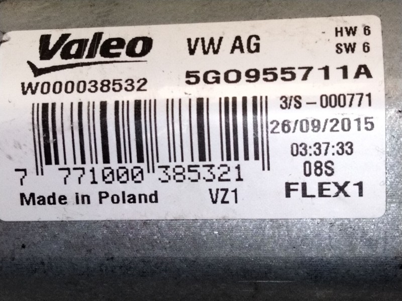 Recambio de motor limpia trasero para volkswagen golf vii lim. 1.6 16v tdi dpf referencia OEM IAM 5G0955711A  