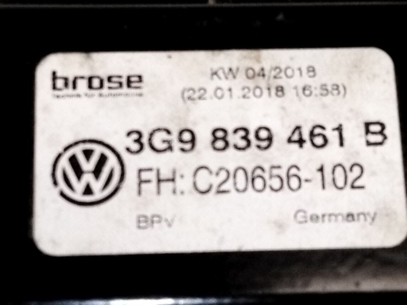 Recambio de elevalunas trasero izquierdo para volkswagen passat b8 variant (3g5, cb5) 2.0 tdi referencia OEM IAM 3G9839461B  
