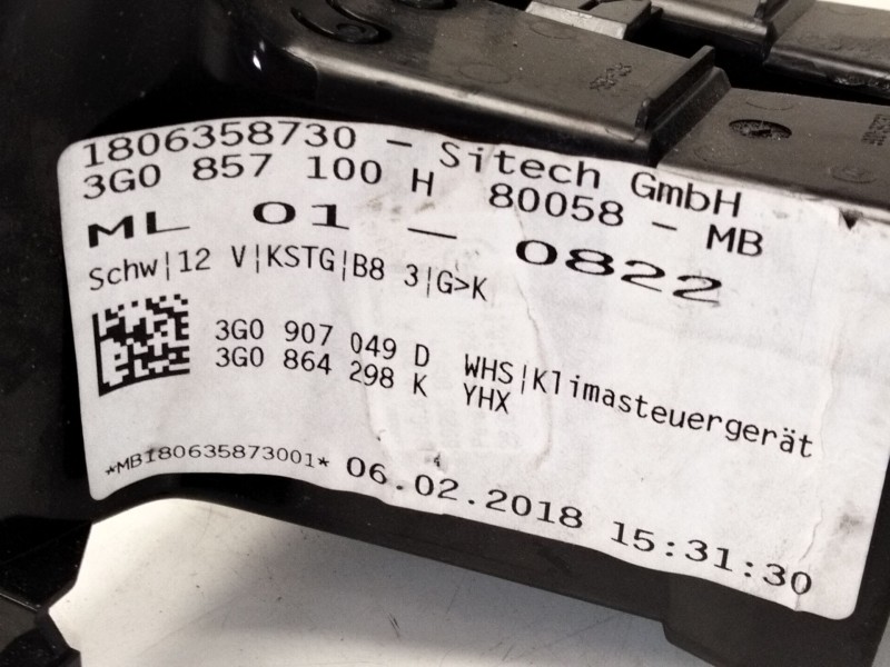 Recambio de aireador trasero central para volkswagen passat b8 variant (3g5, cb5) 2.0 tdi referencia OEM IAM   