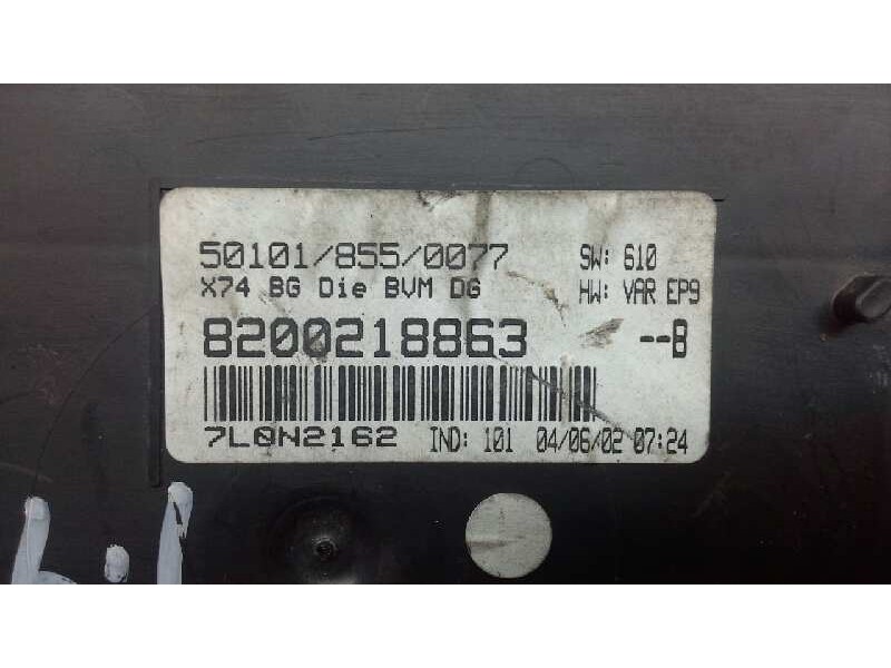 Recambio de cuadro instrumentos para renault laguna ii (bg0) 1.9 dci diesel referencia OEM IAM   