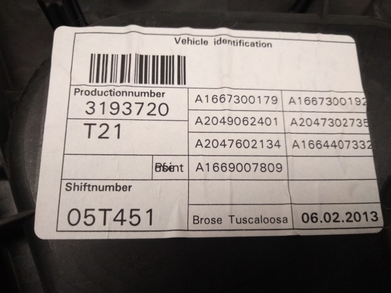 Recambio de elevalunas trasero izquierdo para mercedes-benz clase m (w166) ml 250 cdi / bluetec 4-matic (166.004, 166.003) refer