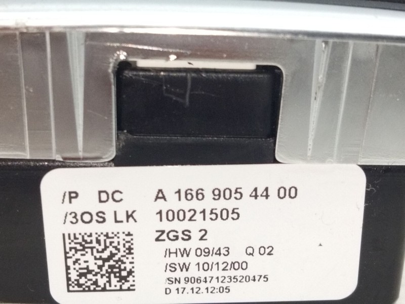 Recambio de mando elevalunas delantero izquierdo para mercedes-benz clase m (w166) ml 250 cdi / bluetec 4-matic (166.004, 166.00