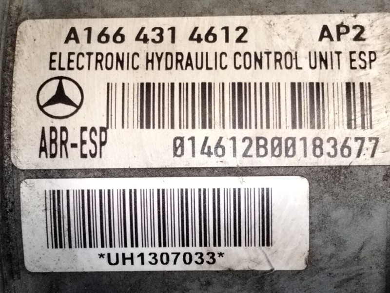 Recambio de abs para mercedes-benz clase m (w166) ml 250 cdi / bluetec 4-matic (166.004, 166.003) referencia OEM IAM A1664314612