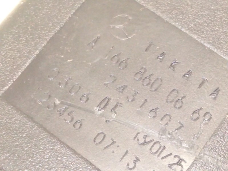 Recambio de enganche cinturon trasero derecho para mercedes-benz clase m (w166) ml 250 cdi / bluetec 4-matic (166.004, 166.003) 