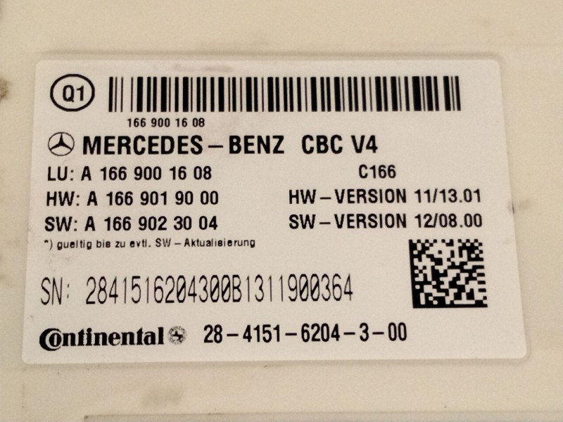 Recambio de modulo confort para mercedes-benz clase m (w166) ml 250 cdi / bluetec 4-matic (166.004, 166.003) referencia OEM IAM 