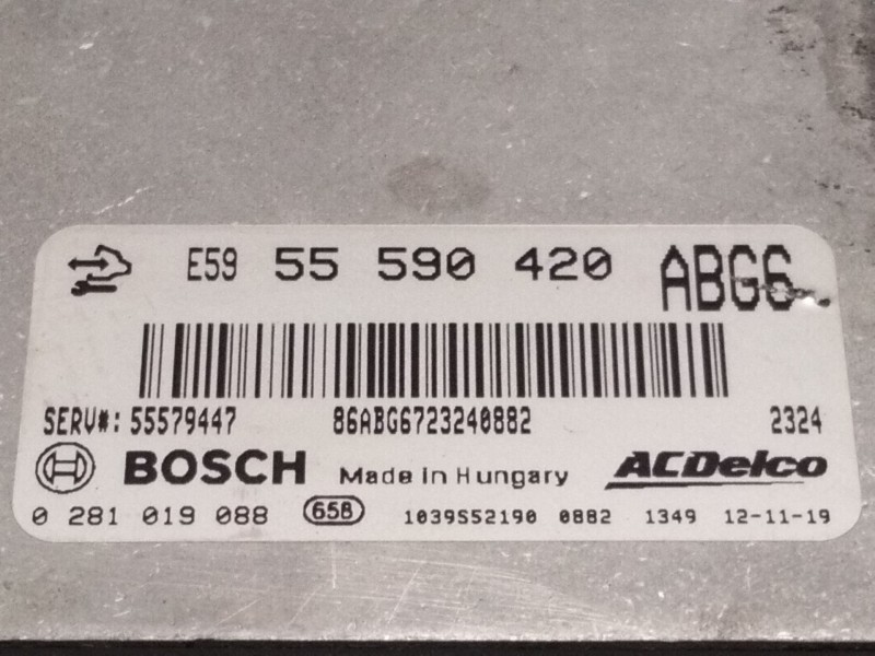 Recambio de centralita motor uce para opel astra j (p10) 2.0 cdti (68) referencia OEM IAM E5955590420 0281019088 
