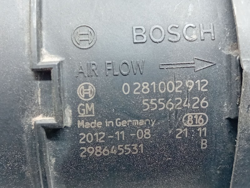 Recambio de caudalimetro para opel astra j (p10) 2.0 cdti (68) referencia OEM IAM   