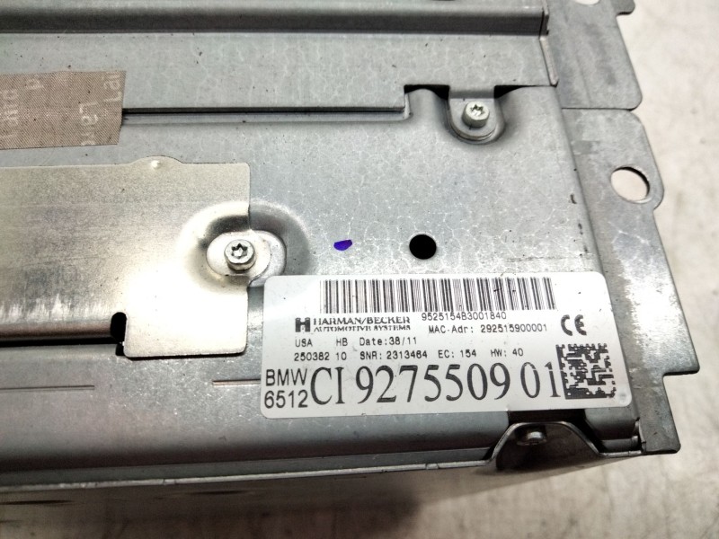 Recambio de sistema audio / radio cd para bmw x3 (f25) xdrive 20 d referencia OEM IAM 927550901  