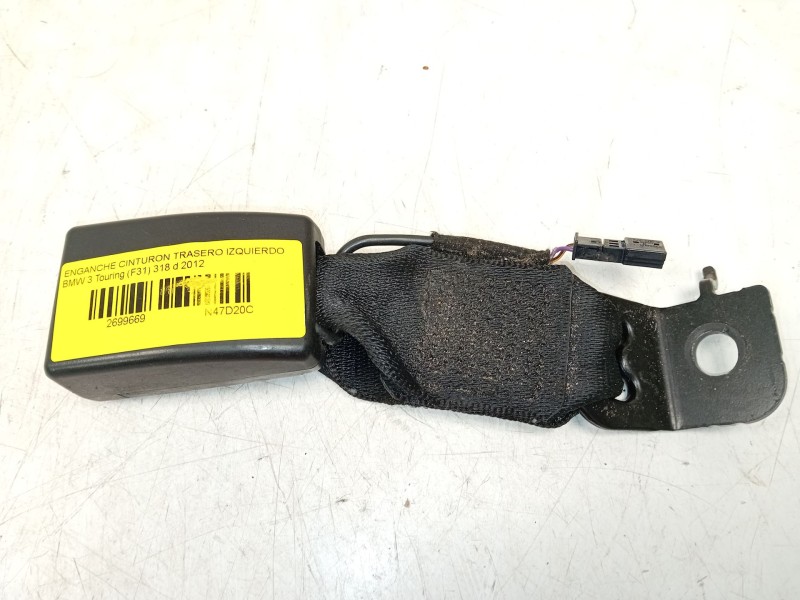 Recambio de enganche cinturon trasero izquierdo para bmw 3 touring (f31) 318 d referencia OEM IAM 7266352  