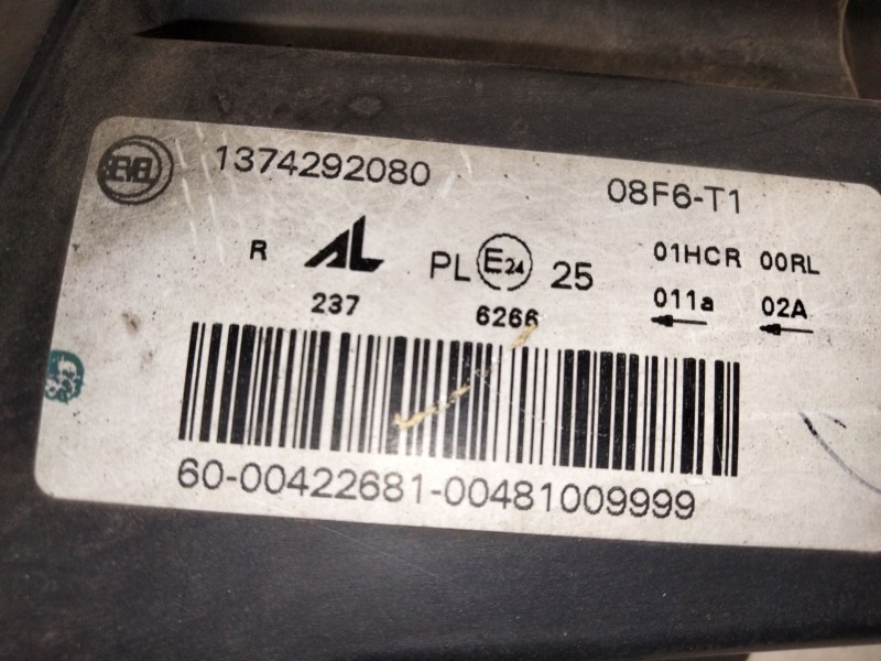 Recambio de faro derecho para fiat ducato furgón (250_) 180 multijet 2,3 d referencia OEM IAM 1374292080  