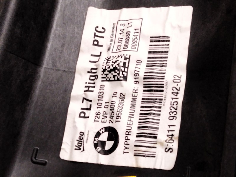 Recambio de calefaccion entera normal para bmw 3 touring (f31) 318 d referencia OEM IAM 9325142  