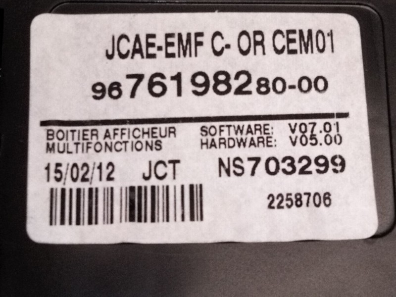 Recambio de pantalla multifuncion para citroën c4 ii (nc_) 1.6 hdi 110 referencia OEM IAM   