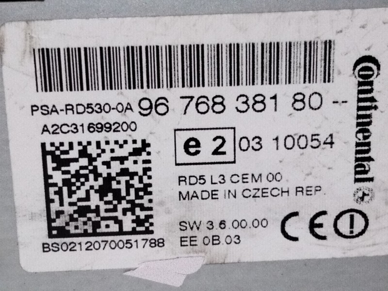 Recambio de sistema audio / radio cd para citroën c4 ii (nc_) 1.6 hdi 110 referencia OEM IAM 9676838180  