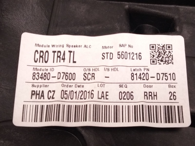 Recambio de elevalunas trasero derecho para hyundai tucson (tl, tle) 2.0 crdi referencia OEM IAM 83480D7600  