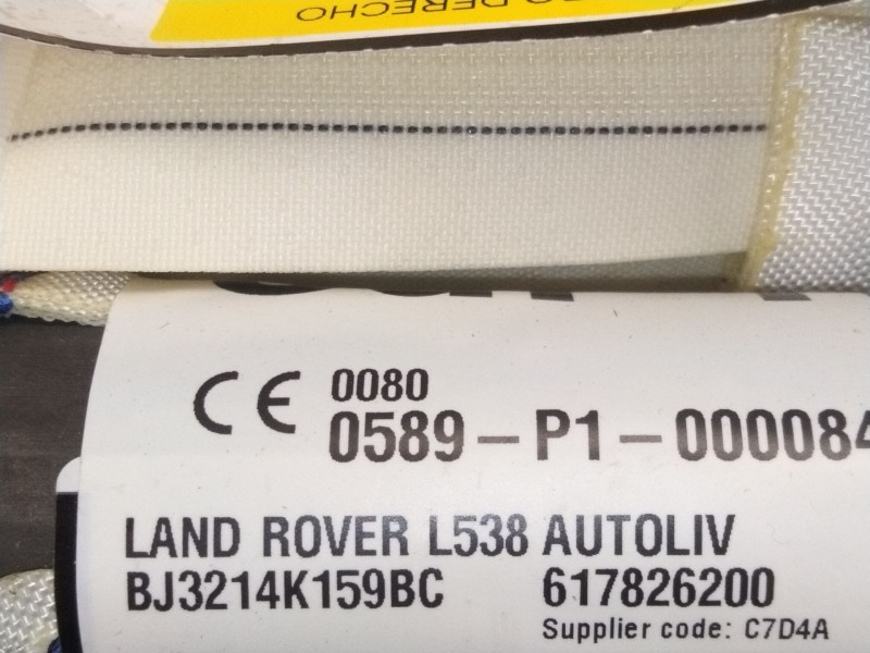 Recambio de airbag cortina delantero derecho para land rover evoque 2.0 td4 cat referencia OEM IAM BJ3214K159BC  