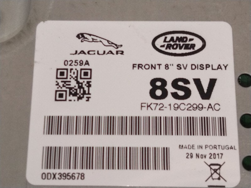 Recambio de pantalla multifuncion para land rover evoque 2.0 td4 cat referencia OEM IAM FK7219C299AC  