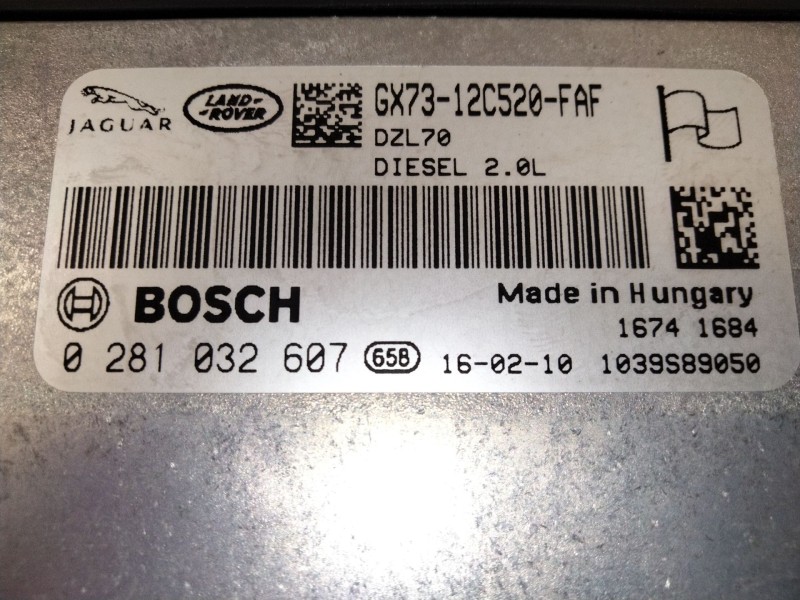 Recambio de centralita motor uce para land rover discovery sport (l550) 2.0 d referencia OEM IAM GX7312520 0281032607 