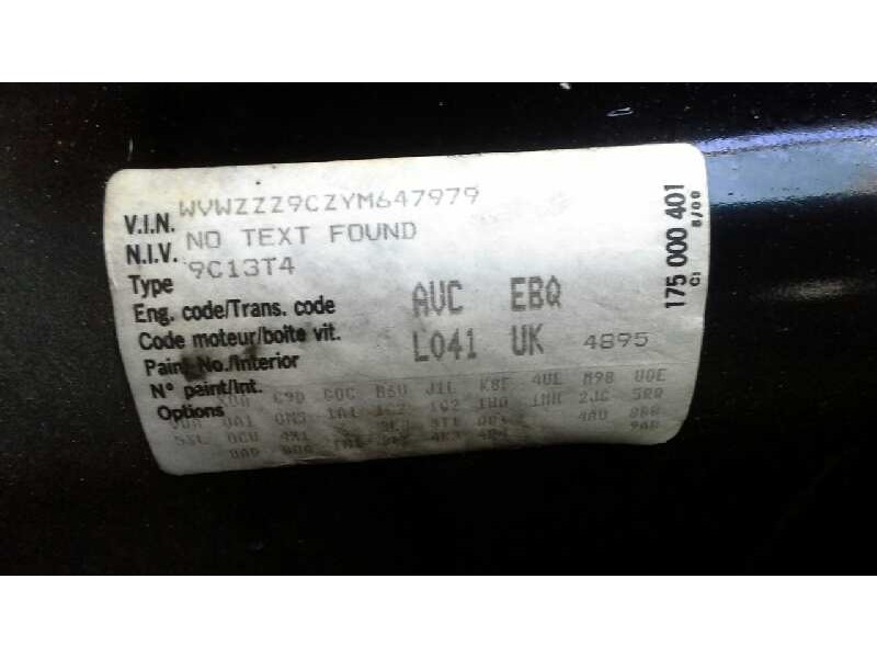 volkswagen new beetle (9c1/1c1) del año 2000