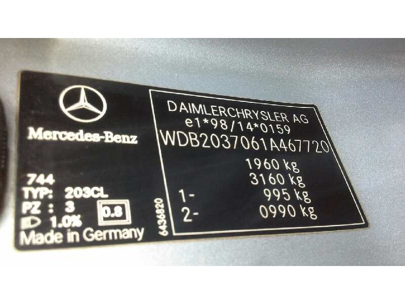 mercedes-benz clase c (w203) sportcoupe del año 2006