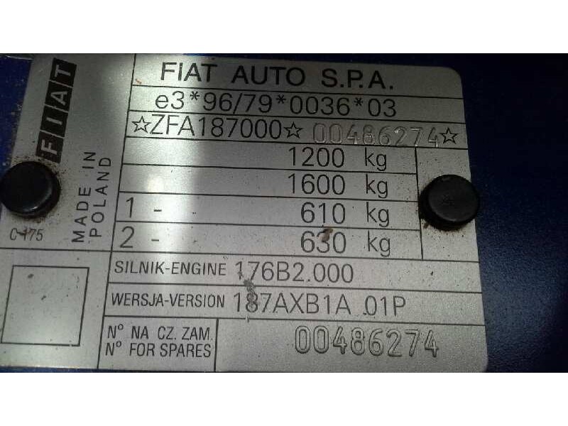 fiat seicento (187) del año 2000