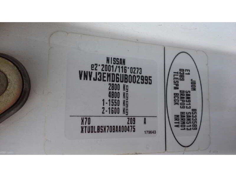 nissan interstar mod. 04 (x70) del año 2004