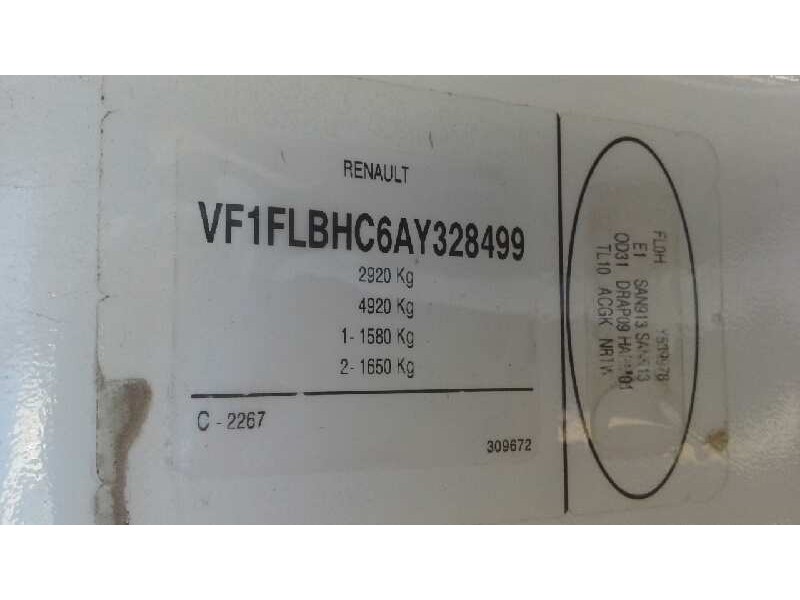 renault trafic combi (ab 4.01) del año 2009