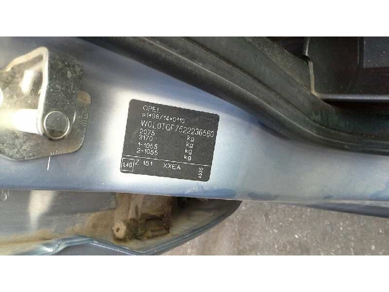 opel zafira a del año 2002